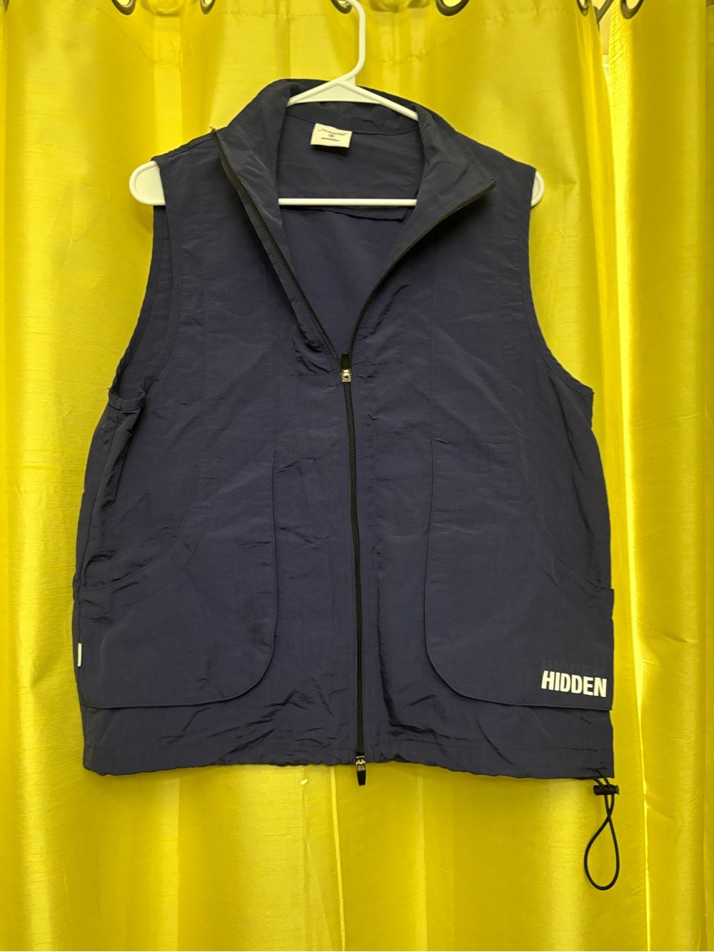 Hidden Navy Zip-Front Utility Vest for Men